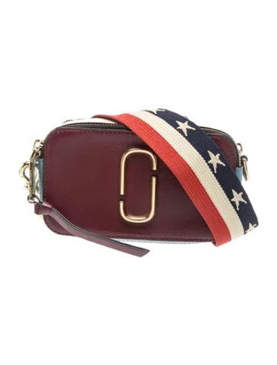 Pre-owned Marc Jacobs Leather Crossbody Bag In Burgundy