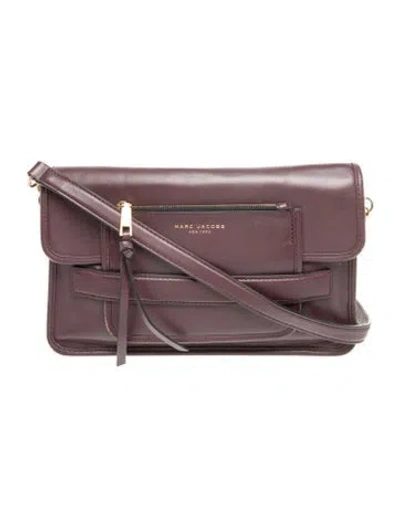 Pre-owned Marc Jacobs Leather Crossbody Bag In Purple