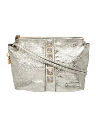 Pre-owned Marc Jacobs Leather Crossbody Bag In Silver