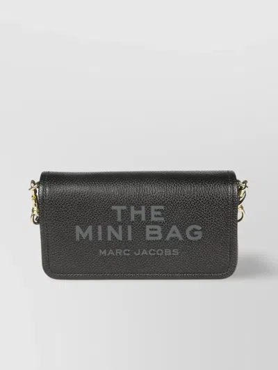 Marc Jacobs Leather Crossbody Gold Hardware In Black