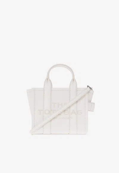 Marc Jacobs Leather Crossbody Tote Bag In White