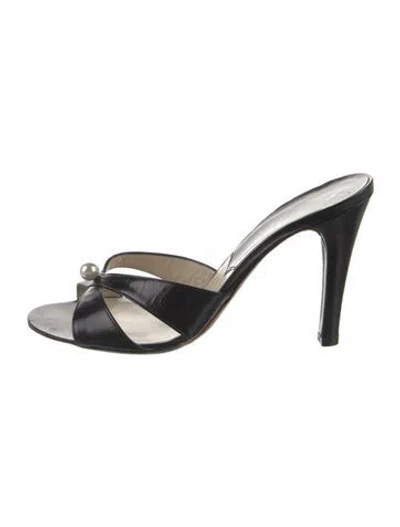 Pre-owned Marc Jacobs Leather Cutout Accent Slides In Multi