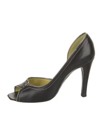 Pre-owned Marc Jacobs Leather D'orsay Pumps In Black