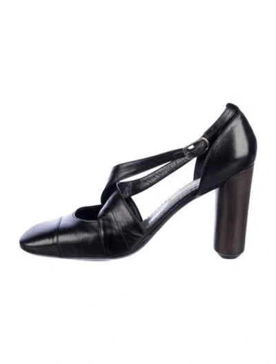 Pre-owned Marc Jacobs Leather D'orsay Pumps In Black