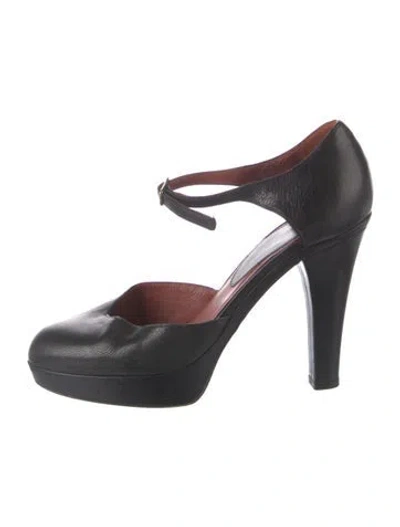 Pre-owned Marc Jacobs Leather D'orsay Pumps In Black