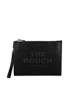 Marc Jacobs The Pouch Large Leather Pouch In Black