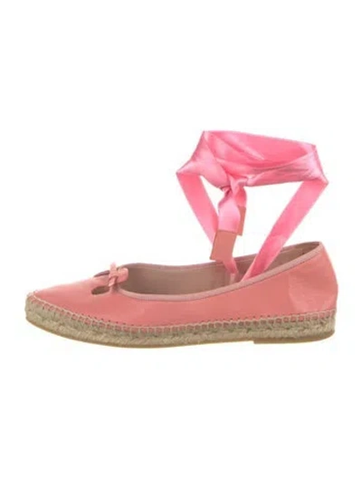 Pre-owned Marc Jacobs Leather Espadrilles In Neutrals/pink