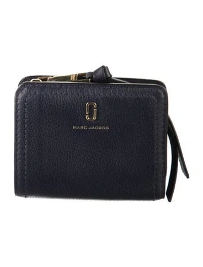 Pre-owned Marc Jacobs Leather French Purse In Blue