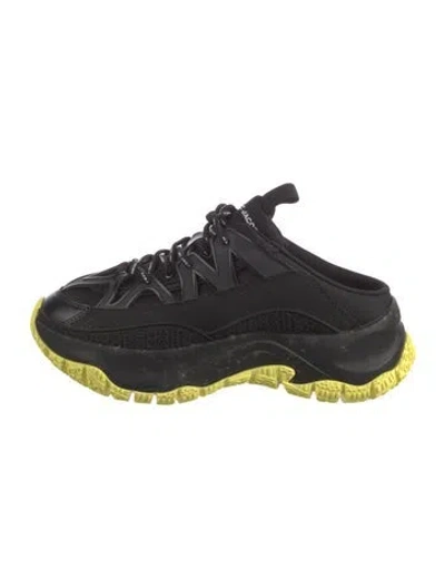 Pre-owned Marc Jacobs Leather Graphic Print Chunky Sneakers In Black
