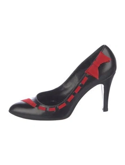Pre-owned Marc Jacobs Leather Graphic Print Pumps In Multicolor