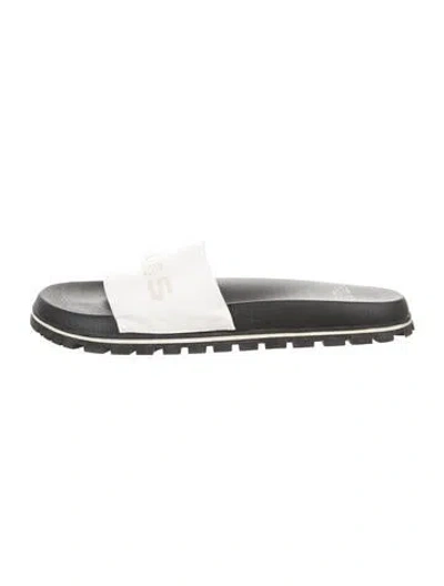 Pre-owned Marc Jacobs Leather Graphic Print Slides In Multicolor