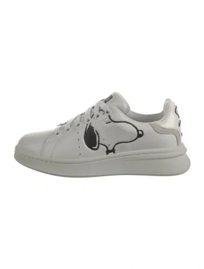 Pre-owned Marc Jacobs Leather Graphic Print Sneakers In Black/white