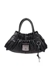 Marc Jacobs The Small Satchel Leather Shoulder Bag In Black