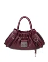 Marc Jacobs Womens Dark Plum Cristina Logo-plaque Leather Satchel Bag In Purple