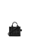 Marc Jacobs Leather Handbag With Front Logo In Black
