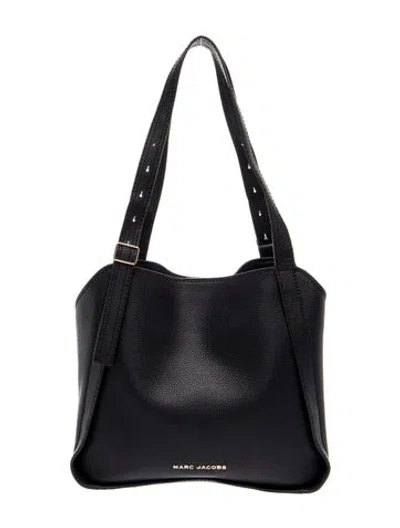 Pre-owned Marc Jacobs Leather Hobo In Black