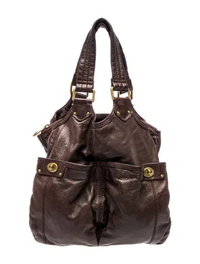 Pre-owned Marc Jacobs Leather Hobo In Brown