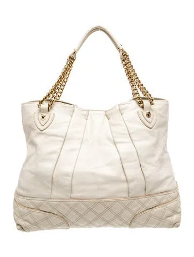 Pre-owned Marc Jacobs Leather Hobo In Neutral