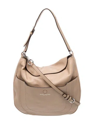 Pre-owned Marc Jacobs Leather Hobo In Neutral