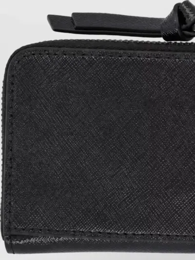 Marc Jacobs Leather Keyring In Black