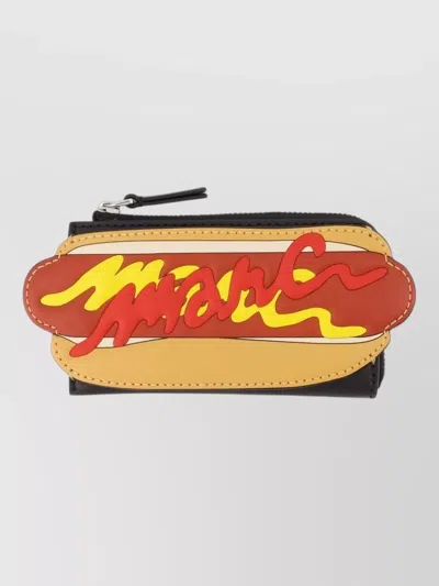 Marc Jacobs Leather Keyring In Yellow