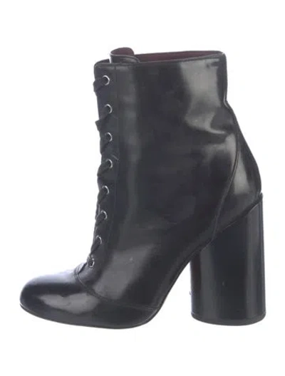 Pre-owned Marc Jacobs Leather Lace-up Boots In Blue