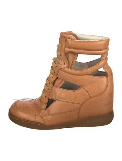 Pre-owned Marc Jacobs Leather Lace-up Boots In Brown