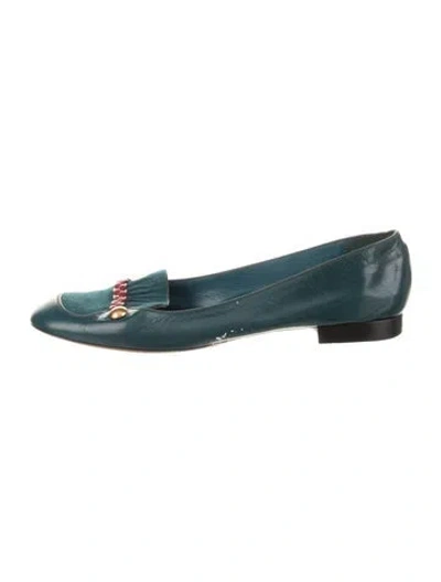 Pre-owned Marc Jacobs Leather Loafers In Blue