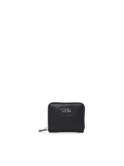 Marc Jacobs Leather Logo Wallet In Black