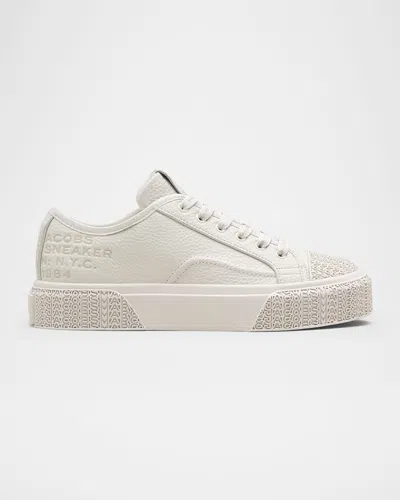 MARC JACOBS LEATHER LOW-TOP LOGO SNEAKERS