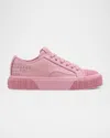 Marc Jacobs Leather Low-top Logo Sneakers In Ribbon Pink