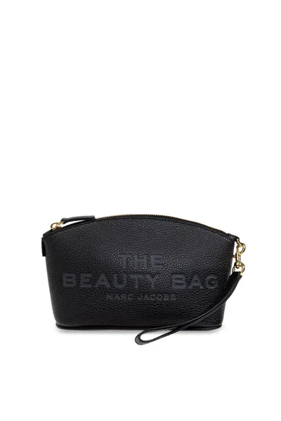 Marc Jacobs Leather Makeup Bag In Black