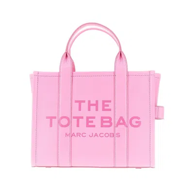 Marc Jacobs Leather Medium Tote Bag In Pink