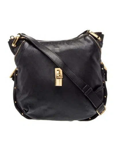 Pre-owned Marc Jacobs Leather Messenger Bag In Black