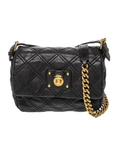 Pre-owned Marc Jacobs Leather Messenger Bag In Black