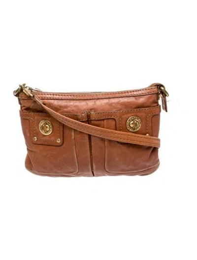 Pre-owned Marc Jacobs Leather Messenger Bag In Brown
