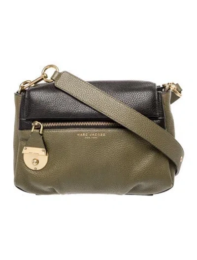 Pre-owned Marc Jacobs Leather Messenger Bag In Green