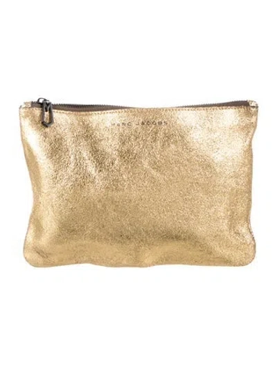 Pre-owned Marc Jacobs Leather Metallic Cosmetic Bag