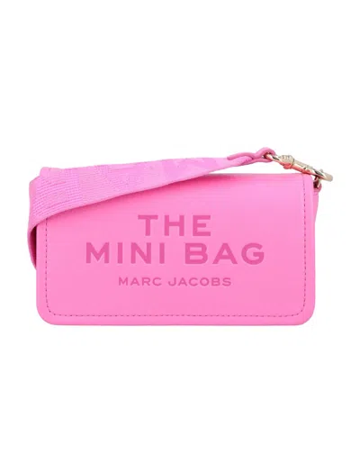 Marc Jacobs Leather Mini Bag With Magnetic Closure And Crossbody Design In Pink