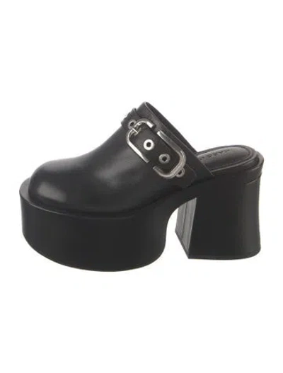 Pre-owned Marc Jacobs Leather Mules In Black