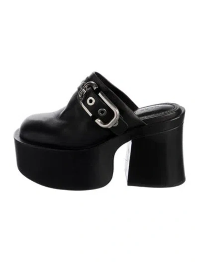 Pre-owned Marc Jacobs Leather Mules In Black