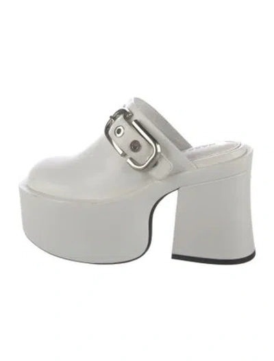 Pre-owned Marc Jacobs Leather Mules In White