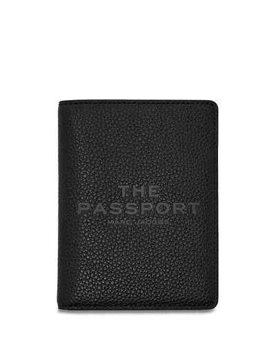 Marc Jacobs Leather Passport Case In Red