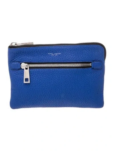 Pre-owned Marc Jacobs Leather Portfolio In Blue
