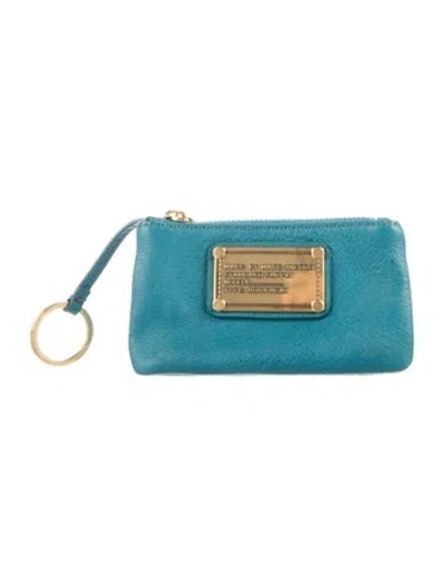 Pre-owned Marc Jacobs Leather Pouch In Blue