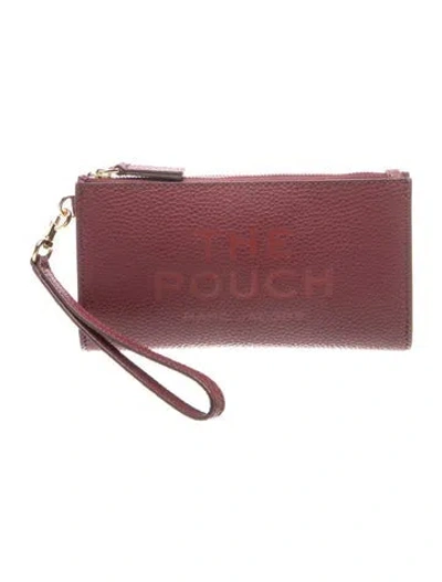 Pre-owned Marc Jacobs Leather Pouch In Burgundy
