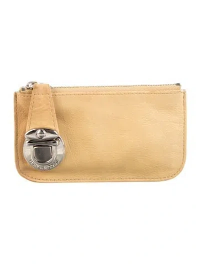 Pre-owned Marc Jacobs Leather Pouch In Yellow