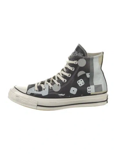 Pre-owned Marc Jacobs Leather Printed Sneakers In White