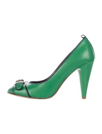 Pre-owned Marc Jacobs Leather Pumps In Green