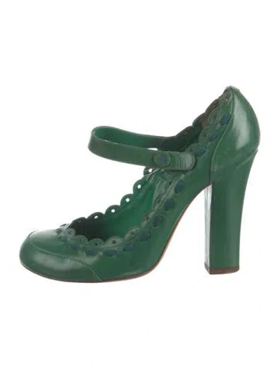 Pre-owned Marc Jacobs Leather Pumps In Green